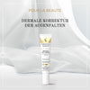 Goldene Anti-Aging-Infusionscreme unter Augen und auf Augenlider